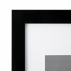 Рамка 21&times;30 см с паспарту 15&times;21 см небьющаяся, багет 20 мм, пластик, BRAUBERG &laquo;New Age&raquo;, черная, 391275