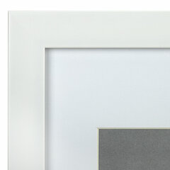 Рамка 21&times;30 см с паспарту 15&times;21 см небьющаяся, багет 20 мм пластик, BRAUBERG &laquo;New Age&raquo;, белая, 391276