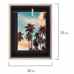 Рамка из МДФ BRAUBERG LOFT BLACK BOX, фото 13&times;18 см, с прищепкой, 20&times;25 см, 391290