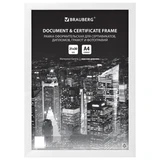 Рамка 21х30 см, дерево, багет 14 мм, BRAUBERG "Elegant", белая, акриловый экран, 391294