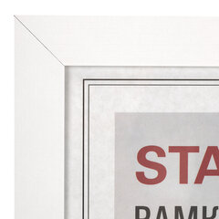 Рамка 30&times;40 см, небьющаяся, багет 30 мм, МДФ, STAFF &laquo;Style&raquo;, белая, 391339