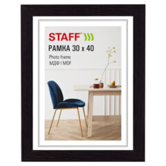 Рамка 30&times;40 см, небьющаяся, багет 30 мм, МДФ, STAFF &laquo;Style&raquo;, цвет венге, 391340