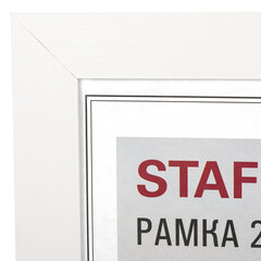 Рамка 21&times;30 см, небьющаяся, КОМПЛЕКТ 3 штуки, багет 30 мм, МДФ, STAFF &laquo;Style&raquo;, белая, 391343