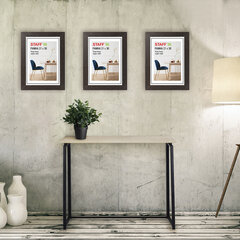 Рамка 21&times;30 см, небьющаяся, КОМПЛЕКТ 3 штуки, багет 30 мм, МДФ, STAFF &laquo;Style&raquo;, цвет венге, 391344
