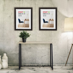 Рамка 30&times;40 см, небьющаяся, КОМПЛЕКТ 2 штуки, багет 30 мм, МДФ, STAFF &laquo;Style&raquo;, цвет венге, 391346