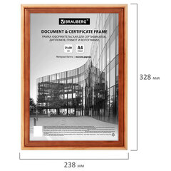 Рамка 21&times;30 см небьющаяся, КОМПЛЕКТ 3 шт., багет 20 мм дерево, BRAUBERG &laquo;Business&raquo;, цвет светлое дерево, 391353