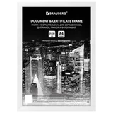 Рамка 21х30 см небьющаяся, КОМПЛЕКТ 3 шт., багет 14 мм дерево, BRAUBERG "Elegant", белая, 391355