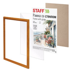 Рамка 21&times;30 см со стеклом, багет 17 мм, дерево, STAFF &laquo;Classic&raquo;, цвет янтарь, 391362