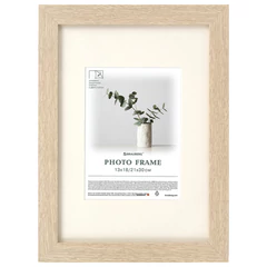 Рамка 21&times;30 см с паспарту 13&times;18 см, небьющаяся, багет 26 мм, МДФ, BRAUBERG &laquo;Ambassador&raquo;, цвет дуб, 391367