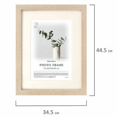 Рамка 30&times;40 см с паспарту 21&times;30 см, небьющаяся, багет 26 мм, МДФ, BRAUBERG &laquo;Ambassador&raquo;, цвет дуб, 391369