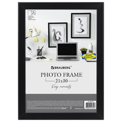 Изображение товара Рамка 21×30 см небьющаяся, аналог IKEA, багет 21 мм, МДФ, BRAUBERG «Idea», черная, 391371