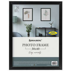 Рамка 30&times;40 см небьющаяся, аналог IKEA, багет 21 мм, МДФ, BRAUBERG &laquo;Idea&raquo;, черная, 391373