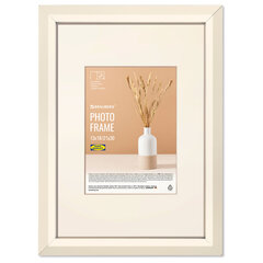 Рамка 21&times;30 см с паспарту 13&times;18 см, небьющаяся, аналог IKEA, багет 26 мм, МДФ, BRAUBERG &laquo;Zool&raquo;, цвет слоновая кость, 391376