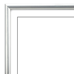 Рамка 21&times;30 см небьющаяся, багет 8 мм, МЕТАЛЛ, BRAUBERG &laquo;Blade&raquo;, серебристая, 391385