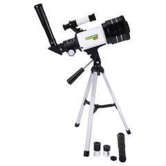 Телескоп рефрактор астрономический настольный, увеличение 150х, объектив 70 мм, фокус 300 мм, видоискатель, BRAUBERG KIDS 70300, 391397