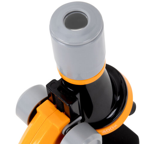 Микроскоп 30 предметов,в т.ч. 12 микропреп., 100/400/1200х подсветка,BRAUBERG KIDS, 391400