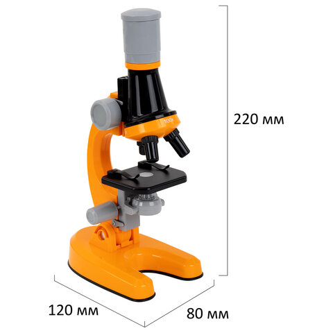Микроскоп 30 предметов,в т.ч. 12 микропреп., 100/400/1200х подсветка,BRAUBERG KIDS, 391400