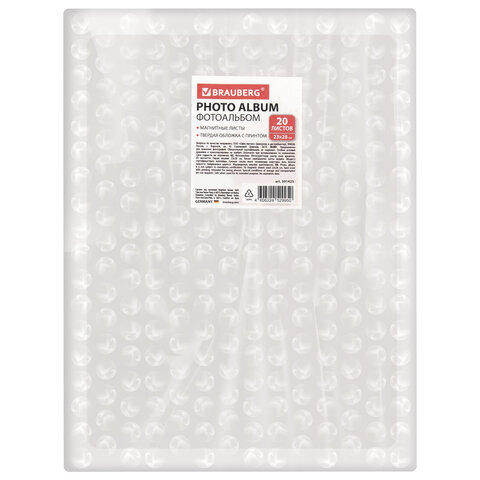 Фотоальбом BRAUBERG "Blossom", на 20 магнитных листов, 23х28 см, твердая обложка, спираль, 391425