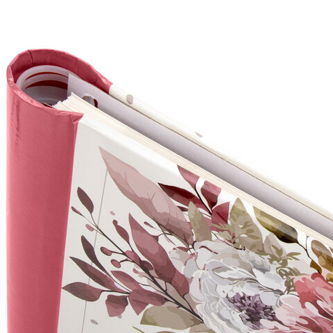 Фотоальбом BRAUBERG "Blossom", на 20 магнитных листов, 23х28 см, твердая обложка, спираль, 391425