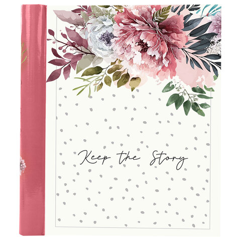 Фотоальбом BRAUBERG "Blossom", на 20 магнитных листов, 23х28 см, твердая обложка, спираль, 391425