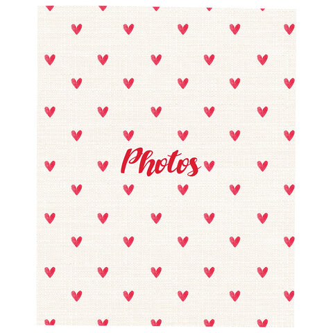 Фотоальбом BRAUBERG "Cute hearts" на 200 фото 10х15 см, твердая обложка, 391427