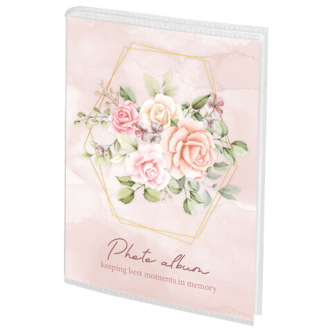 Фотоальбом BRAUBERG "Watercolor flowers" на 36 фото 10х15 см, мягкая обложка, 391431