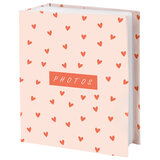 Фотоальбом BRAUBERG "Pink hearts" на 100 фото 10х15 см, твердая обложка, 391436