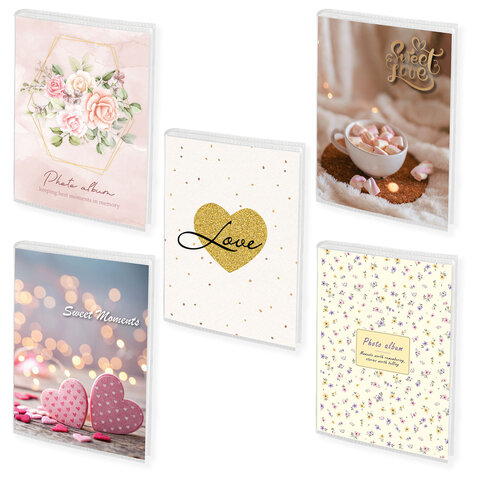 Фотоальбом BRAUBERG на 36 фото 10х15 см, ассорти 5 дизайнов, мягкая обложка, 391441