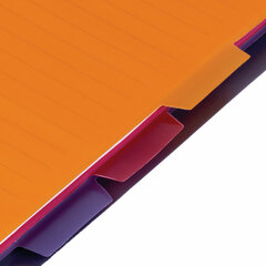 Тетрадь-блокнот 120 л., A5, 170&times;215 мм, BRAUBERG, линия, гребень, обложка пластиковая, 4 разделителя, &laquo;Rich&raquo;, 401791