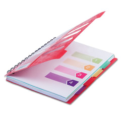 Тетрадь-блокнот 120 л., A5, 170&times;215 мм, BRAUBERG, линия, гребень, обложка пластиковая, 4 разделителя, &laquo;Rich&raquo;, 401791