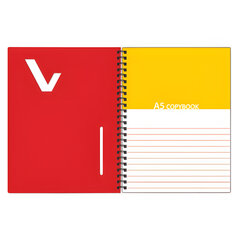 Тетрадь-блокнот 80 л., А5, 160&times;207 мм, BRAUBERG, клетка, гребень, обложка пластиковая, 1 разделитель, &laquo;Tag&raquo;, 401800