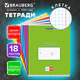 Тетрадь 18 л. BRAUBERG КЛАССИКА, клетка, обложка картон, АССОРТИ (5 видов), 401991