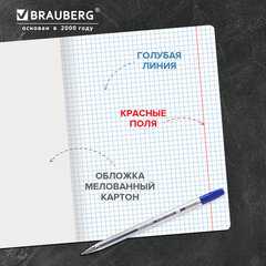 Тетрадь 18 л. BRAUBERG КЛАССИКА, клетка, обложка картон, АССОРТИ (5 видов), 401991