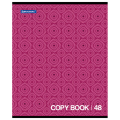 Тетрадь А5, 48 л., BRAUBERG, скоба, клетка, обложка картон, МОНОХРОМ 2, 402043