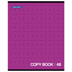 Тетрадь А5, 48 л., BRAUBERG, скоба, клетка, обложка картон, МОНОХРОМ 2, 402043
