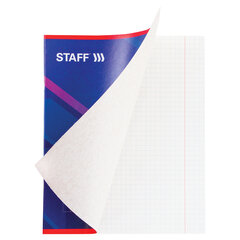 Тетрадь А5, 40 л., STAFF скоба, клетка, офсет №2 ЭКОНОМ, обложка картон, &laquo;СТАНДАРТ&raquo;, 402644