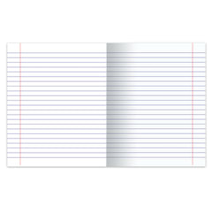 Тетрадь А5, 48 л., HATBER, скоба, линия, обложка картон, &laquo;LINE&raquo; (микс в спайке), 052332