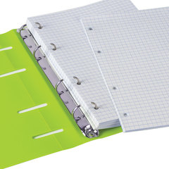 Тетрадь на кольцах А5 160&times;215 мм, 80 л., пластик, клетка, BRAUBERG, &laquo;Салатовый&raquo;, 403250