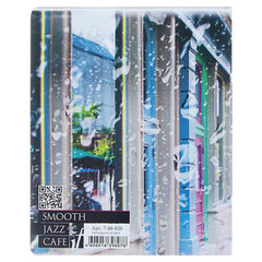 Тетрадь А5 48 л. АЛЬТ скоба, клетка, фольга, гибридный лак, бумага 70 г/<wbr/>м<sup>2</sup>, &laquo;JAZZ CAFE&raquo;, 7-48-828