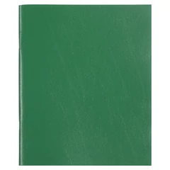Тетрадь бумвинил, зеленый, А4 (большой формат), 96 л., скоба, офсет №1, белая бумага, клетка, STAFF, 403409