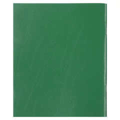 Тетрадь бумвинил, зеленый, А4 (большой формат), 96 л., скоба, офсет №1, белая бумага, клетка, STAFF, 403409