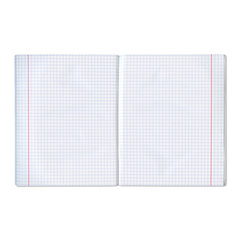 Тетрадь бумвинил, А5, 48 л., скоба, офсет №1, клетка, с полями, STAFF, СИНИЙ, 403414