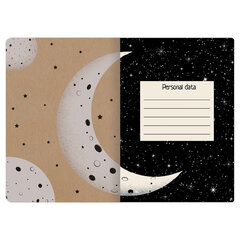 Тетрадь 40 л. в клетку обложка КРАФТ, бежевая бумага 70 г/<wbr/>м<sup>2</sup>, сшивка, А5 (147&times;210 мм), SPACE TRAVELER, BRAUBERG, 403760