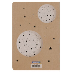 Тетрадь 40 л. в клетку обложка КРАФТ, бежевая бумага 70 г/<wbr/>м<sup>2</sup>, сшивка, А5 (147&times;210 мм), SPACE TRAVELER, BRAUBERG, 403760