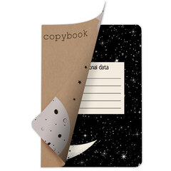 Тетрадь 40 л. в клетку обложка КРАФТ, бежевая бумага 70 г/<wbr/>м<sup>2</sup>, сшивка, А5 (147&times;210 мм), SPACE TRAVELER, BRAUBERG, 403760