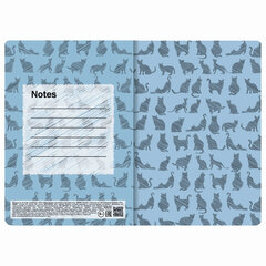 Тетрадь 40 л. в клетку обложка SoftTouch, бежевая бумага 70 г/<wbr/>м<sup>2</sup>, сшивка, А5 (147&times;210 мм), ВОЛК В ОЧКАХ, BRAUBERG, 403767