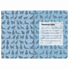 Тетрадь 40 л. в клетку обложка SoftTouch, бежевая бумага 70 г/<wbr/>м<sup>2</sup>, сшивка, А5 (147&times;210 мм), ВОЛК В ОЧКАХ, BRAUBERG, 403767