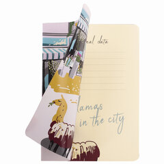 Тетрадь 40 л. в клетку обложка SoftTouch, бежевая бумага 70 г/<wbr/>м<sup>2</sup>, сшивка, А5 (147&times;210 мм), ЛАМЫ, BRAUBERG, 403776