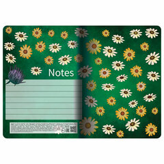 Тетрадь 40 л. в клетку обложка SoftTouch, бежевая бумага 70 г/<wbr/>м<sup>2</sup>, сшивка, А5 (147&times;210 мм), RED FLOWERS, BRAUBERG, 403784