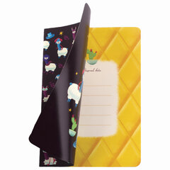 Тетрадь 40 л. в клетку обложка SoftTouch, бежевая бумага 70 г/<wbr/>м<sup>2</sup>, сшивка, А5 (147&times;210 мм), ЗАБАВНЫЕ ЛАМЫ, BRAUBERG, 403786